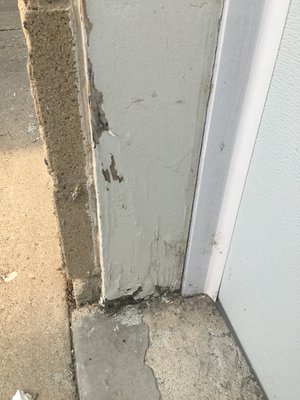 Garage wood restoration - Had wood damaged around garage door restoration and painted Garage wood restoration - Had wood damaged around garage door restoration and painted