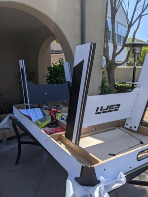 sport table - assembly - this sport table assembly was done in a few hours by our expert . sport table - assembly - this sport table assembly was done in a few hours by our expert .