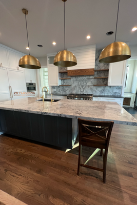 Kitchen Countertop Installation - We installed gorgeous all natural dolomite in this home with the back splash being book-end. Meaning we did two different slabs to create the image you see on the back splash Kitchen Countertop Installation - We installed gorgeous all natural dolomite in this home with the back splash being book-end. Meaning we did two different slabs to create the image you see on the back splash