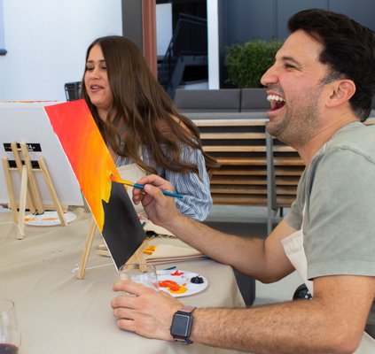 Paint & Sip - Paint & Sip allows your residents to let loose and hang with their neighbors without the pressure of small talk. 

This class is not designed to teach painting techniques, but rather to provide your residents with a fun environment for unleashing their creativity. 

A Dime Tú Events coordinator will complete the setup, wait on residents during the event, and cleanup afterwards, while a Dime Tú Events paint guide conducts the session. 

All painting supplies are included within this package along with cheeseboard cups for snacking and five bottles of wine. 

*Party size is customizable but will alter the price.
