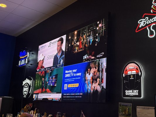 Bar/Restaurant Audio-Visual Installation - Whether for lively sports bars or upscale dining establishments, RCK Pros delivers professional audio-visual solutions tailored to each client’s unique needs.
For this commercial project, our team partnered with a local bar and restaurant to deliver a custom audio-visual solution designed to elevate the guest experience. This project involved strategic installation of several wall-mounted flat-screen televisions throughout the dining and bar areas, ensuring optimal viewing angles from every seat in the house.
Our experienced technicians managed every aspect of the installation, from system design and selection of high-definition displays to professional mounting and seamless integration with the AV infrastructure. All cable management was completed discreetly, preserving the stylish aesthetic of the space while providing easy access for future maintenance.
The result is a crisp, immersive visual environment that enhances entertainment options for patrons, perfect for sporting events, presentations, and curated digital content. As with all our projects, we offer ongoing service and support to ensure long-term performance and satisfaction. Bar/Restaurant Audio-Visual Installation - Whether for lively sports bars or upscale dining establishments, RCK Pros delivers professional audio-visual solutions tailored to each client’s unique needs.
For this commercial project, our team partnered with a local bar and restaurant to deliver a custom audio-visual solution designed to elevate the guest experience. This project involved strategic installation of several wall-mounted flat-screen televisions throughout the dining and bar areas, ensuring optimal viewing angles from every seat in the house.
Our experienced technicians managed every aspect of the installation, from system design and selection of high-definition displays to professional mounting and seamless integration with the AV infrastructure. All cable management was completed discreetly, preserving the stylish aesthetic of the space while providing easy access for future maintenance.
The result is a crisp, immersive visual environment that enhances entertainment options for patrons, perfect for sporting events, presentations, and curated digital content. As with all our projects, we offer ongoing service and support to ensure long-term performance and satisfaction.