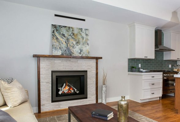 Valor H3 Gas Fireplace - The H3 offers a slim engine design that is engineered for new construction installs, or the growing trend to remove and replace outdated and inefficient wood and gas fireplaces. The relaxing, radiant firebox flames create a beautiful ambience in any living space.
With three unique fuel beds, seven liners, and four fronts, the H3 can accommodates any design style while providing efficient, radiant warmth. Valor H3 Gas Fireplace - The H3 offers a slim engine design that is engineered for new construction installs, or the growing trend to remove and replace outdated and inefficient wood and gas fireplaces. The relaxing, radiant firebox flames create a beautiful ambience in any living space.
With three unique fuel beds, seven liners, and four fronts, the H3 can accommodates any design style while providing efficient, radiant warmth.