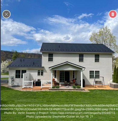 Textured Metal Roof - This is a textured 40 year roof with matching snow guards Textured Metal Roof - This is a textured 40 year roof with matching snow guards