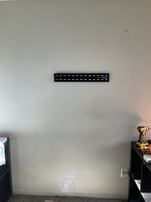 Flat screen television installation.  - 65 inch LCD flatscreen television installed at customers house.  Flat screen television installation.  - 65 inch LCD flatscreen television installed at customers house. 