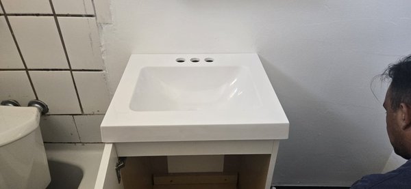 Sink Upgrades - A fixed bowl-shaped plumbing fixture with a water supply and drain, designed for washing hands, face, and brushing teeth with a plumbing device attached that controls the release and flow of water from a supply line into the basin. Sink Upgrades - A fixed bowl-shaped plumbing fixture with a water supply and drain, designed for washing hands, face, and brushing teeth with a plumbing device attached that controls the release and flow of water from a supply line into the basin.