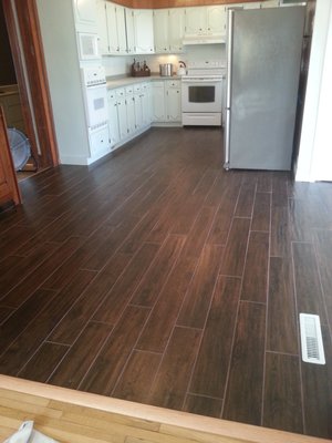 Kitchen remodel 2019 - This home owner had just bought the house and diddnt like the floor in the kitchen. So we ripped out the old floor and replaced it with a beautiful hardwood tile floor.Turned out great!!! Kitchen remodel 2019 - This home owner had just bought the house and diddnt like the floor in the kitchen. So we ripped out the old floor and replaced it with a beautiful hardwood tile floor.Turned out great!!!