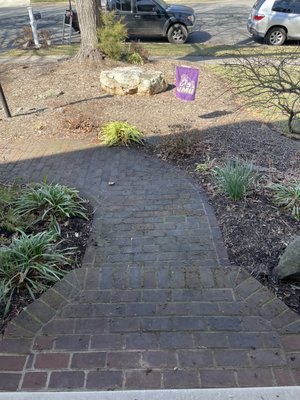 Brick cleaning - Brick walkway before and after