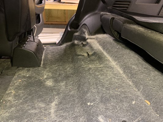 Example of a FULL detail before and after - My client had a SUV full of embedded dog hair and wanted a full detail (interior and exterior). I extracted all hair, cleaned all surfaces and crevices, applied leather conditioners and plastic dressings to all surfaces. I then washed, dried and waxed the entire exterior of the SUV. My client was extremely happy to have a brand new looking car again, just like the day she picked it up from the dealership. Example of a FULL detail before and after - My client had a SUV full of embedded dog hair and wanted a full detail (interior and exterior). I extracted all hair, cleaned all surfaces and crevices, applied leather conditioners and plastic dressings to all surfaces. I then washed, dried and waxed the entire exterior of the SUV. My client was extremely happy to have a brand new looking car again, just like the day she picked it up from the dealership.