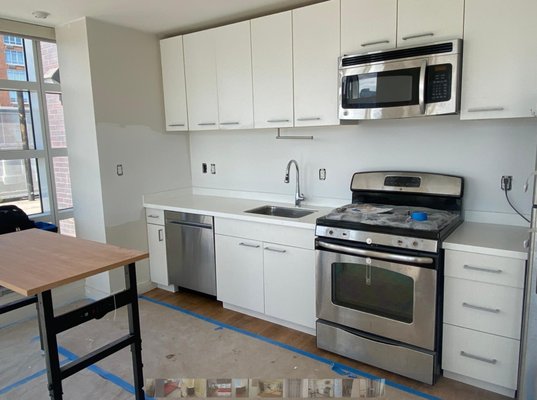 Kitchen Remodel for Luxury Rental - While working for one of our clients we resigned apartments with new layouts and new quality finish materials for luxury apartment living.