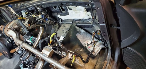 Vehicle has no "heat" inside cabin. - Customer was concerned about no heat inside vehicle. Coolant was compromised and clogged the heater core. Removed dash to install new heater core. Flushed system with solution, after the flush I installed fresh 50/50 coolant and the heat inside the cabin worked as intended. Vehicle has no "heat" inside cabin. - Customer was concerned about no heat inside vehicle. Coolant was compromised and clogged the heater core. Removed dash to install new heater core. Flushed system with solution, after the flush I installed fresh 50/50 coolant and the heat inside the cabin worked as intended.