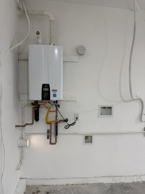 Emergency Gas-System Replacement & Tankless Water Heater Upgrade - After the gas utility shut off and locked the property’s gas service because of an emergency leak, Hughes Plumbing Services performed a complete pressure test and found multiple failures in the existing system. The customer chose a complete gas-system replacement and a new tankless water heater. The completed system was pressure-tested and verified to be operating properly and safely. Emergency Gas-System Replacement & Tankless Water Heater Upgrade - After the gas utility shut off and locked the property’s gas service because of an emergency leak, Hughes Plumbing Services performed a complete pressure test and found multiple failures in the existing system. The customer chose a complete gas-system replacement and a new tankless water heater. The completed system was pressure-tested and verified to be operating properly and safely.