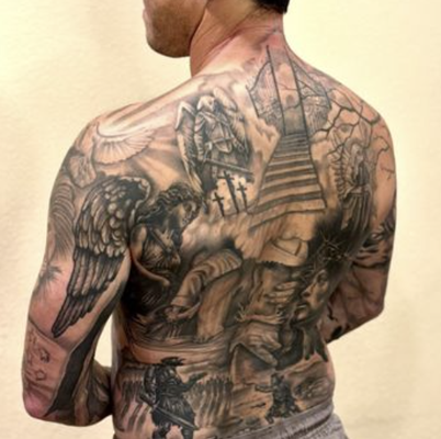 Custom Realism, Illustrative & Cover up! - With over 20 years of graphic design and fine art experience, every design is custom made specific for each client. We listen to what you want and do our absolute best to provide the best customer experience in the Grand Valley. Specializing in Realism, illustrative and cover-up tattoos for over 10 years, there is no coverup too hard to tackle. Bring your worst and we’ll make it a masterpiece to be proud of. Custom Realism, Illustrative & Cover up! - With over 20 years of graphic design and fine art experience, every design is custom made specific for each client. We listen to what you want and do our absolute best to provide the best customer experience in the Grand Valley. Specializing in Realism, illustrative and cover-up tattoos for over 10 years, there is no coverup too hard to tackle. Bring your worst and we’ll make it a masterpiece to be proud of.