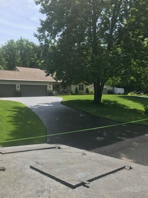 Driveway and parking lot repairs - These projects not only increased the value of the clients’ property, but it also protected their asphalt from unavoidable elements such as the sun, oil leaks or spills, rain, and snow. Over time your driveway can become very brittle and crack. After cleaning and blowing off the driveway, we fill in all the cracks with silica sand and hot rubber. We then sealcoat the asphalt with a brush or by using our spray wand. The amazed reaction given by the customers is just something that never gets old! Driveway and parking lot repairs - These projects not only increased the value of the clients’ property, but it also protected their asphalt from unavoidable elements such as the sun, oil leaks or spills, rain, and snow. Over time your driveway can become very brittle and crack. After cleaning and blowing off the driveway, we fill in all the cracks with silica sand and hot rubber. We then sealcoat the asphalt with a brush or by using our spray wand. The amazed reaction given by the customers is just something that never gets old!