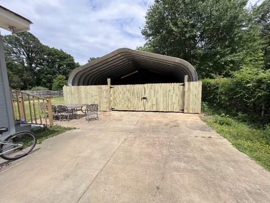 new gate - this is a new gate a owner wanted to keep there garage more secured