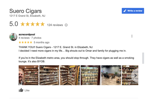 Reviews | References | Testimonials - Thank you for considering Suero Cigars. We appreciate your understanding as we continue to grow our Yelp reviews organically. In the meantime checkout what others have said about service elsewhere online. Reviews | References | Testimonials - Thank you for considering Suero Cigars. We appreciate your understanding as we continue to grow our Yelp reviews organically. In the meantime checkout what others have said about service elsewhere online.