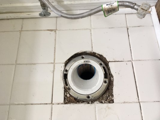 Offset toilet flange install - Pvc offset flange install to install standard 12” rough in toilet .
