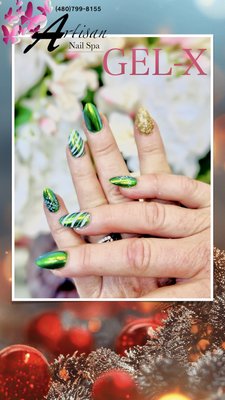 Christmas Glam - Gilbert locals love us for a reason!
At Artisan Nail Spa, we bring your nail inspiration to life with custom designs created by skilled nail artists who truly care.
Come relax, get pampered, and leave with nails you can’t stop staring at.
💅 Call or message us to book!