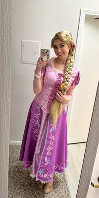Rapunzel ☀️🌸 - Rapunzel was able to climb out of her tower and have the towns’ girls make a beautiful braid before attending another princess party! Rapunzel ☀️🌸 - Rapunzel was able to climb out of her tower and have the towns’ girls make a beautiful braid before attending another princess party!