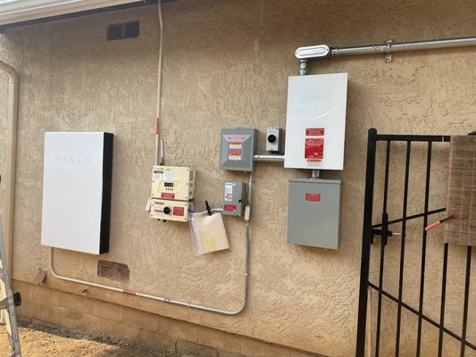 Tesla pwr wall hybrid system add on - Tesla Powerwall Hybrid System Add-On
Transform your energy experience with the Tesla Powerwall Hybrid System—a seamless integration of solar energy storage and efficient power management for your home. This cutting-edge system allows you to harness solar energy, store it for later use, and ensure your home is powered at all times, even during outages.
Key Features:
Seamless Integration: Easily integrates with existing solar panel systems or can be installed as part of a new solar setup, maximizing energy capture and savings.
High Capacity Storage: With a capacity of up to 13.5 kWh, the Powerwall ensures that you have enough energy stored for your household needs, making it perfect for evening and overnight usage.
Smart Energy Management: The intelligent software optimizes energy usage based on your consumption patterns, ensuring you use stored energy when it's most beneficial, minimizing reliance on the grid.
Backup Power: Gain peace of mind knowing that the Powerwall provides backup power during outages, keeping essential appliances and devices running seamlessly.
User-Friendly App: Monitor your energy consumption, manage settings, and receive important alerts through the Tesla app—keeping you in control, no matter where you are.
Sustainable Energy Solution: Reduce your carbon footprint and reliance on traditional energy sources with clean energy storage, all while saving on electricity bills.
The Tesla Powerwall Hybrid System is more than just an energy solution—it's a step towards a sustainable and self-sufficient future. Contact us today to learn how you can enhance your home with this innovative technology! Tesla pwr wall hybrid system add on - Tesla Powerwall Hybrid System Add-On
Transform your energy experience with the Tesla Powerwall Hybrid System—a seamless integration of solar energy storage and efficient power management for your home. This cutting-edge system allows you to harness solar energy, store it for later use, and ensure your home is powered at all times, even during outages.
Key Features:
Seamless Integration: Easily integrates with existing solar panel systems or can be installed as part of a new solar setup, maximizing energy capture and savings.
High Capacity Storage: With a capacity of up to 13.5 kWh, the Powerwall ensures that you have enough energy stored for your household needs, making it perfect for evening and overnight usage.
Smart Energy Management: The intelligent software optimizes energy usage based on your consumption patterns, ensuring you use stored energy when it's most beneficial, minimizing reliance on the grid.
Backup Power: Gain peace of mind knowing that the Powerwall provides backup power during outages, keeping essential appliances and devices running seamlessly.
User-Friendly App: Monitor your energy consumption, manage settings, and receive important alerts through the Tesla app—keeping you in control, no matter where you are.
Sustainable Energy Solution: Reduce your carbon footprint and reliance on traditional energy sources with clean energy storage, all while saving on electricity bills.
The Tesla Powerwall Hybrid System is more than just an energy solution—it's a step towards a sustainable and self-sufficient future. Contact us today to learn how you can enhance your home with this innovative technology!