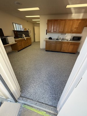 Epoxy Floors - Here you can see a variety of epoxy flooring projects, including work in progress, product and color samples, and completed installations. This gallery highlights the quality, finishes, and attention to detail that go into each project.