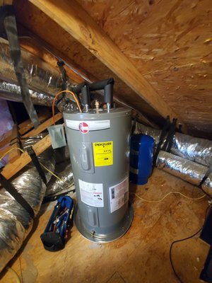 Saturday Emergency Job - We got called out for emergency services on a Saturday at marketplace staffing. During evaluation found the pressure tank in the attic that Saturday Emergency Job - We got called out for emergency services on a Saturday at marketplace staffing. During evaluation found the pressure tank in the attic that