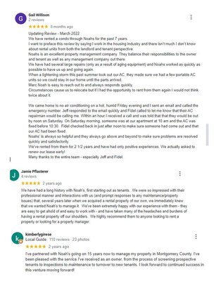 Positive Reviews - A collection of reviews from our satisfied clients. We've served Montgomery County, Maryland for over 40 years, and have countless satisfied clients and customers. Positive Reviews - A collection of reviews from our satisfied clients. We've served Montgomery County, Maryland for over 40 years, and have countless satisfied clients and customers.