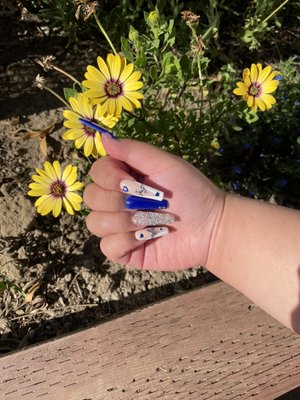 Aspiring nail artists of Santa Clara County - Long coffin nails.