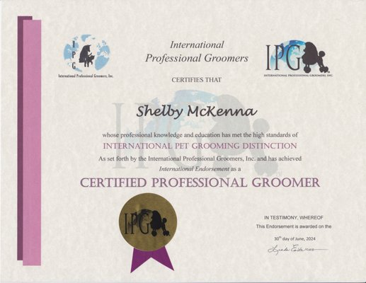 Certified Professional Groomers - We’re proud to be the only salon in the area where all ‘Stylists’ are Certified Professional Groomers. Our commitment to safety and comfort is why Le Pawsh is continuously chosen as Best in Fremont Certified Professional Groomers - We’re proud to be the only salon in the area where all ‘Stylists’ are Certified Professional Groomers. Our commitment to safety and comfort is why Le Pawsh is continuously chosen as Best in Fremont