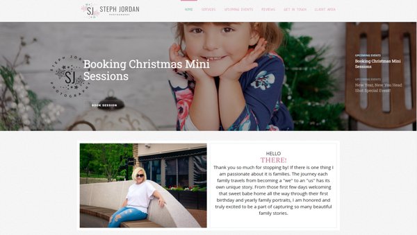 Steph Jordan Photography Website Design - This is Steph Jordan Photography. We designed her website in March 2020, before that she designed her own website that ultimately she was unhappy with and knew that it could "Do More" for her business, but didn't know how to design it right. We designed her website and transformed her old existing website into a beautiful sales machine. Since we redesigned her website and adding our included booking software, client agreement software, and photo proofing software, her sales doubled from the previous year. We're excited to see where next year takes her. Currently we are re-designing, her new redesign because she upgraded to our Total SEO package. Steph Jordan Photography Website Design - This is Steph Jordan Photography. We designed her website in March 2020, before that she designed her own website that ultimately she was unhappy with and knew that it could "Do More" for her business, but didn't know how to design it right. We designed her website and transformed her old existing website into a beautiful sales machine. Since we redesigned her website and adding our included booking software, client agreement software, and photo proofing software, her sales doubled from the previous year. We're excited to see where next year takes her. Currently we are re-designing, her new redesign because she upgraded to our Total SEO package.