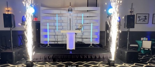 Lighting & Special Effects - Transform your event into an unforgettable experience with Beachside Entertainment's professional lighting and special effects. Whether you're creating an elegant ambiance or an energetic nightclub atmosphere, we customize every lighting design to match your vision.
Our options include wireless uplighting to enhance your venue, 360 LED tubes for modern visual impact, dance floor washes that keep the party energized, and intelligent moving head lighting for dynamic beams and effects. Complete the experience with spectacular special effects like Dancing on a Cloud, Cold Sparks, disco balls, custom lighting accents, and more.
From your first dance to the last song of the night, our lighting is designed to elevate every moment and create memories your guests will never forget. Lighting & Special Effects - Transform your event into an unforgettable experience with Beachside Entertainment's professional lighting and special effects. Whether you're creating an elegant ambiance or an energetic nightclub atmosphere, we customize every lighting design to match your vision.
Our options include wireless uplighting to enhance your venue, 360 LED tubes for modern visual impact, dance floor washes that keep the party energized, and intelligent moving head lighting for dynamic beams and effects. Complete the experience with spectacular special effects like Dancing on a Cloud, Cold Sparks, disco balls, custom lighting accents, and more.
From your first dance to the last song of the night, our lighting is designed to elevate every moment and create memories your guests will never forget.