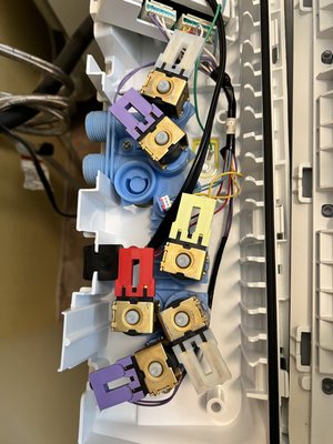 Clothes washer water valve  - broken solenoid - Broken solenoid. Part runs around $100 depending on the brand. Entire repair under $300.