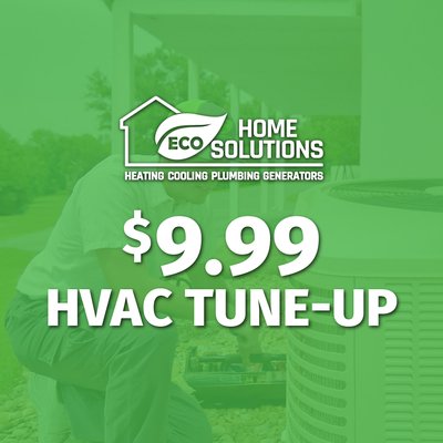 $9.99 Heating & Air Tune-Up - Most of the emergency calls we run in July and January started as something small in April or October. That is the whole reason we price our seasonal tune-up at $9.99.

A tune-up visit is a full diagnostic, not a filter swap. Our tech checks refrigerant charge, amp draw on the motors, capacitor health, electrical connections, the condensate drain, the blower wheel, temperature split across the coil, and safety controls on the heating side. Anything that is drifting out of spec gets written up with upfront pricing before a wrench turns. Nothing gets done without your approval.

Homeowners book these in the shoulder seasons and get a straight answer on where their system stands and roughly how much life is left in it. Locally owned and serving the area since 1982. Free estimates on new installs, and financing is available if a repair turns into a replacement conversation.