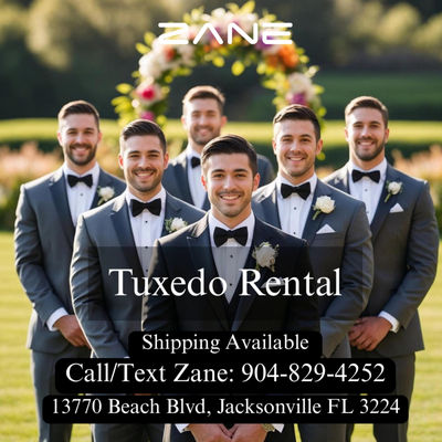 Wedding Suits - At Zane, we specialize in creating custom wedding suits and tuxedos that are tailored to perfection for grooms, groomsmen, and wedding guests. Every wedding is unique, and your suit should reflect that. Our team works with you one-on-one to design a suit that matches your style, fit, and event theme. Whether you’re planning a black-tie wedding, a beach ceremony in St. Augustine, or a formal reception in Jacksonville, we offer suits that combine modern elegance with timeless craftsmanship.
Our wedding collection includes custom suits, tuxedos, shirts, vests, and formal accessories. We also provide tuxedo and suit rentals for those looking for a quick and affordable option. With both ready-to-wear and custom-made choices, Zane ensures every client finds exactly what they need for the big day.
Clients across Jacksonville, Ponte Vedra, and St. Augustine trust us for wedding attire that looks sharp in person and photographs beautifully. We also ship nationwide, making it easy for wedding parties with out-of-town guests to stay coordinated.
From fabric selection and lapel design to fit adjustments and finishing touches, Zane offers complete personalization. If you’re unsure of sizing, we provide professional fittings in-store or at your chosen location. Our team is dedicated to delivering a seamless experience so you can focus on your wedding with confidence.
Schedule your consultation today and see why Zane is the top choice for custom wedding suits, tuxedos, and rentals in Jacksonville and beyond. Wedding Suits - At Zane, we specialize in creating custom wedding suits and tuxedos that are tailored to perfection for grooms, groomsmen, and wedding guests. Every wedding is unique, and your suit should reflect that. Our team works with you one-on-one to design a suit that matches your style, fit, and event theme. Whether you’re planning a black-tie wedding, a beach ceremony in St. Augustine, or a formal reception in Jacksonville, we offer suits that combine modern elegance with timeless craftsmanship.
Our wedding collection includes custom suits, tuxedos, shirts, vests, and formal accessories. We also provide tuxedo and suit rentals for those looking for a quick and affordable option. With both ready-to-wear and custom-made choices, Zane ensures every client finds exactly what they need for the big day.
Clients across Jacksonville, Ponte Vedra, and St. Augustine trust us for wedding attire that looks sharp in person and photographs beautifully. We also ship nationwide, making it easy for wedding parties with out-of-town guests to stay coordinated.
From fabric selection and lapel design to fit adjustments and finishing touches, Zane offers complete personalization. If you’re unsure of sizing, we provide professional fittings in-store or at your chosen location. Our team is dedicated to delivering a seamless experience so you can focus on your wedding with confidence.
Schedule your consultation today and see why Zane is the top choice for custom wedding suits, tuxedos, and rentals in Jacksonville and beyond.