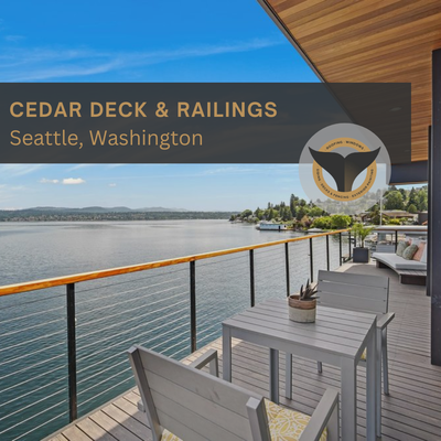 Cedar Deck & Fencing Installation - This beautiful waterfront property looks stunning with their new cedar deck and fencing. Improve your outdoor space and increase your home's value with our custom designed decking and fences! Cedar Deck & Fencing Installation - This beautiful waterfront property looks stunning with their new cedar deck and fencing. Improve your outdoor space and increase your home's value with our custom designed decking and fences!