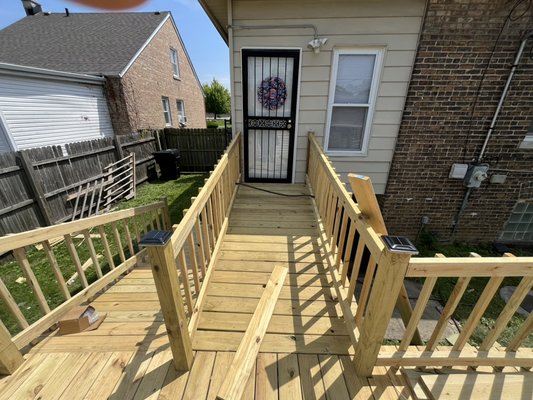 Deck - Wood Deck, Light each post