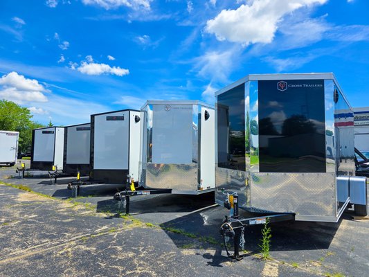 Cargo Trailers for Sale - Quality cargo trailers from brands like ATC, Discovery, Cross, Formula, and Haul About. In-stock sizes range from 5x8 to 8.5x20 in a variety of colors. Need a size we don't have in stock? We can order it for you!