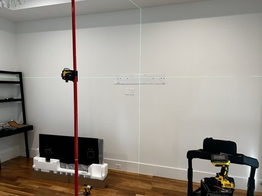 Installation - Frame TV, Art piece and security camera installation