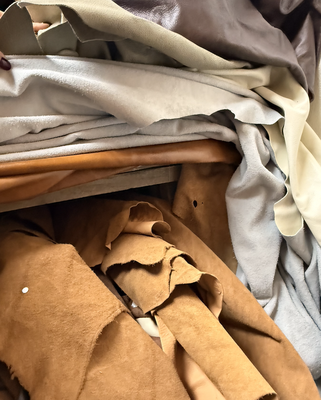 Hide Remnants - Beautiful imported full thickness & fully dyed hides 
$150 each
*Sizes may vary
*While limited supplies last