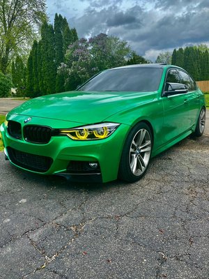 BMW 340i Full Color Change - This BMW came in for a full color change wrap. Wrapped in 3M Envy Green 2080 Vinyl.