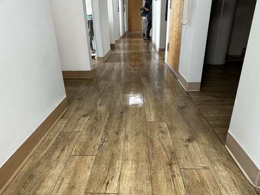 Hardwood Floor cleaning - Client requested to clean sticky and black looking hardwood floor. Our providers cleaned the hardwood floor and got it back to it’s original color.