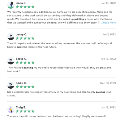 Check out our 5-Star Reviews! - Call now for a free estimate