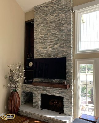 Fireplace Remodel - Here you see a 80s fireplace needing a remode. Here is the wonderful makeover that we were able to provide this client,! Fireplace 911 provided new Stone facing with a gas log set that includes a remote control system!
Don't let your fireplace be an outdate eye sore in your home, call us today to schedule your fireplace remodel! Fireplace Remodel - Here you see a 80s fireplace needing a remode. Here is the wonderful makeover that we were able to provide this client,! Fireplace 911 provided new Stone facing with a gas log set that includes a remote control system!
Don't let your fireplace be an outdate eye sore in your home, call us today to schedule your fireplace remodel!