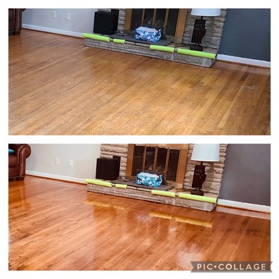 Before and after refinishing - Appalachian refinishing