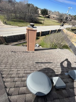 Highwinds came through the area and ripped off shingles exposing the underlayment -  This client gave us a call right after the wind storm came through. We came out immediately. Inspected the entire roof for damage identified the obvious places and also performed a roof tuneup. Covering expose, nails, preventing rust, putting sealant and adhesive around pipe, jacks, preventing cracks, and adding sealant to shingles that are beginning to loosen to prevent blow off in the next storm. You’ll also see a picture of the existing shingle. We take our time to determine the manufacture and correct color for seamless repair, making it a unnoticeable as possible. If you’re looking for a team that has the experience and skill repairing roof damage and making it near impossible to see. We are the company that delivers professional results. No one what wants a roof repair that sticks out like a sore thumb or becoming the neighborhood eyesore. Highwinds came through the area and ripped off shingles exposing the underlayment -  This client gave us a call right after the wind storm came through. We came out immediately. Inspected the entire roof for damage identified the obvious places and also performed a roof tuneup. Covering expose, nails, preventing rust, putting sealant and adhesive around pipe, jacks, preventing cracks, and adding sealant to shingles that are beginning to loosen to prevent blow off in the next storm. You’ll also see a picture of the existing shingle. We take our time to determine the manufacture and correct color for seamless repair, making it a unnoticeable as possible. If you’re looking for a team that has the experience and skill repairing roof damage and making it near impossible to see. We are the company that delivers professional results. No one what wants a roof repair that sticks out like a sore thumb or becoming the neighborhood eyesore.