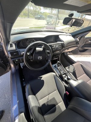 Honda Accord 
Full Interior Detailing - These are after photos from a clients full interior detailing, You can find the full before and after video on our Facebook, Tiktok, and Instagram at @DSRautodetailing