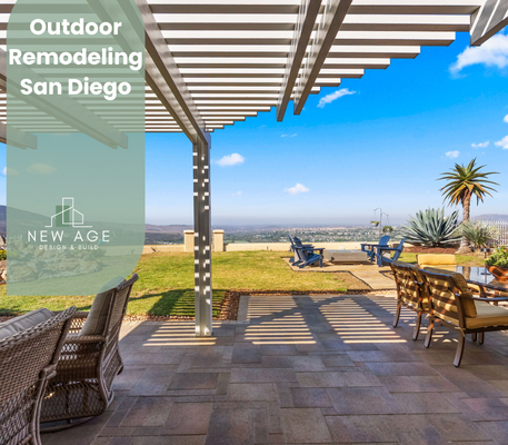 San Diego Outdoor Remodel - This backyard remodel features a spacious, paved patio area extending across the back of the house. It’s divided into two main sections: an open dining area and a shaded lounge area under a pergola. The layout is clean, organized, and ideal for both entertaining and relaxing. San Diego Outdoor Remodel - This backyard remodel features a spacious, paved patio area extending across the back of the house. It’s divided into two main sections: an open dining area and a shaded lounge area under a pergola. The layout is clean, organized, and ideal for both entertaining and relaxing.
