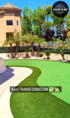 Putting Green - Custom designed putting green installation with wrap around artificial turf fringe. Turf Material Used: Vivid Turfs Baja Champion 93. Putting Green Material Used: Vivid Turfs Baja Putt Pro 82. Project Time Frame: 3 Days. Putting Green - Custom designed putting green installation with wrap around artificial turf fringe. Turf Material Used: Vivid Turfs Baja Champion 93. Putting Green Material Used: Vivid Turfs Baja Putt Pro 82. Project Time Frame: 3 Days.