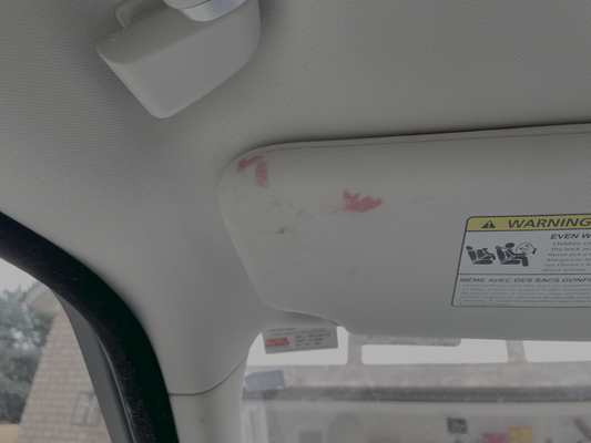 Range Rover (stains galore) - Customer has a messy car from two young kids in car seats. Stains are visible on the driver sun visor, passenger dashboard leather, and back side of second row seats. Everything cleaned up very nicely! The indents from the child seats will relax over time. Range Rover (stains galore) - Customer has a messy car from two young kids in car seats. Stains are visible on the driver sun visor, passenger dashboard leather, and back side of second row seats. Everything cleaned up very nicely! The indents from the child seats will relax over time.