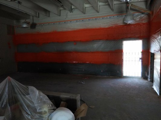 Dun Edwards store - Did some fine crispy striped walls for a local Dunn Edwards store Dun Edwards store - Did some fine crispy striped walls for a local Dunn Edwards store
