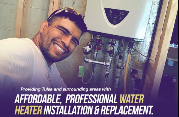 Tank to Tankless Water Heater Conversion - If your water heater is not producing enough hot water, leaking, making strange noises, or giving you any other problems, King Plumbing is your solution.
We offer water heater services in the Tulsa area, providing our customers with reliable repair and maintenance.
Give us a call at 918-946-1955 when your water heater stops working and we’ll be sure to assist you. Tank to Tankless Water Heater Conversion - If your water heater is not producing enough hot water, leaking, making strange noises, or giving you any other problems, King Plumbing is your solution.
We offer water heater services in the Tulsa area, providing our customers with reliable repair and maintenance.
Give us a call at 918-946-1955 when your water heater stops working and we’ll be sure to assist you.
